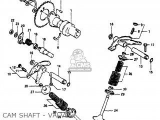 CAM SHAFT - VALVE - DR500 1982 (Z) USA (E03)