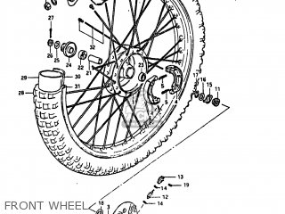 FRONT WHEEL - DR500 1982 (Z) USA (E03)