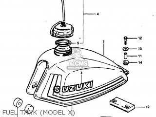 FUEL TANK (MODEL X) - DR500 1982 (Z) USA (E03)