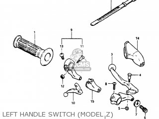 LEFT HANDLE SWITCH (MODEL Z) - DR500 1982 (Z) USA (E03)