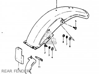 REAR FENDER - DR500 1982 (Z) USA (E03)
