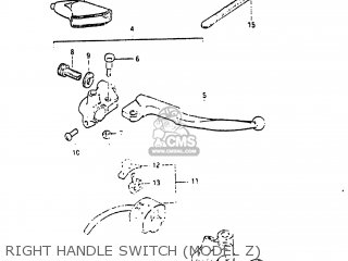 RIGHT HANDLE SWITCH (MODEL Z) - DR500 1982 (Z) USA (E03)