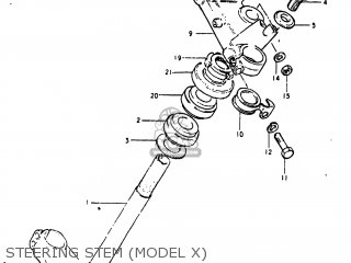 STEERING STEM (MODEL X) - DR500 1982 (Z) USA (E03)