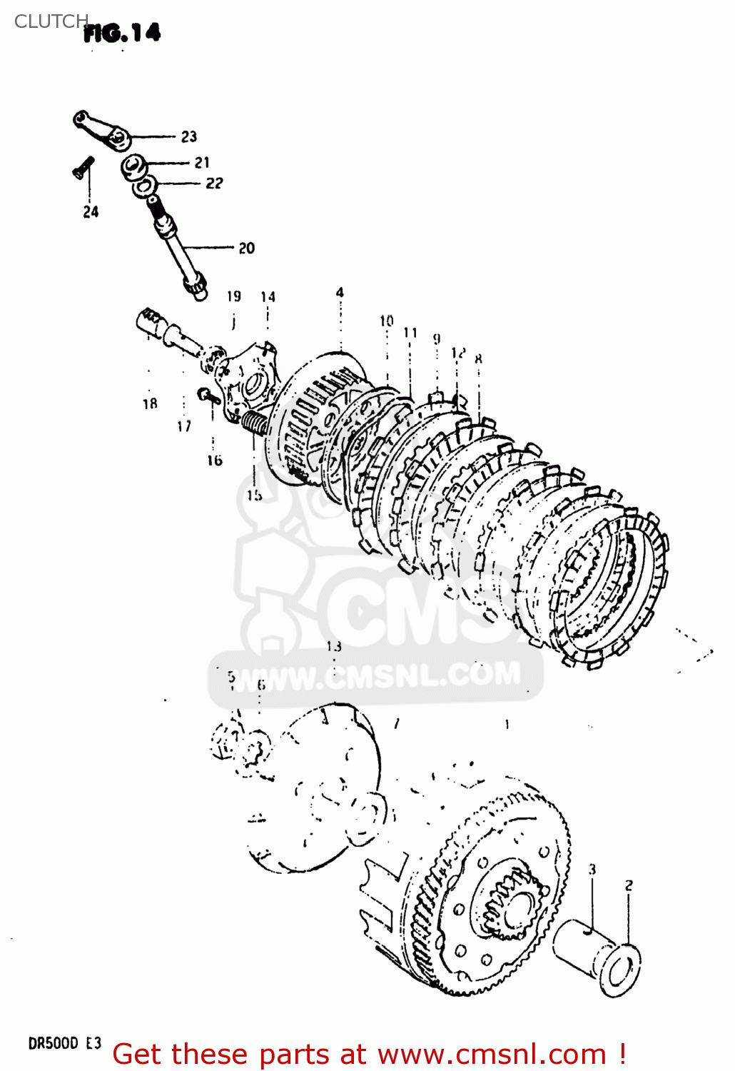 CLUTCH DR500 1983 (D) USA (E03)