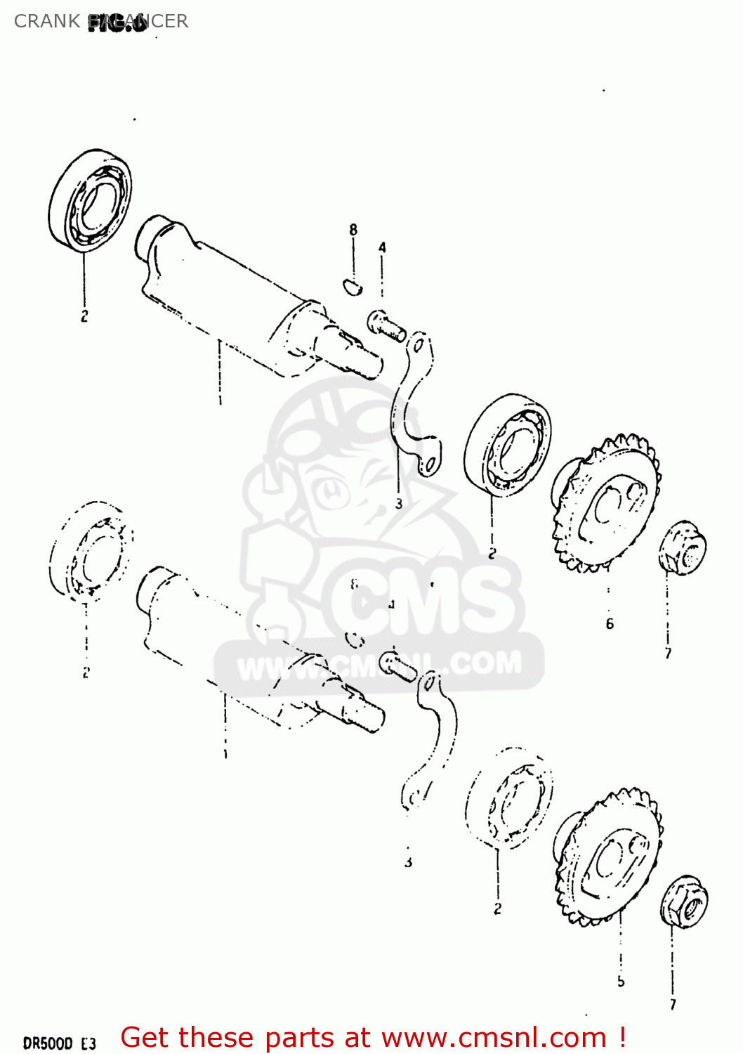 CRANK BALANCER DR500 1983 (D) USA (E03)