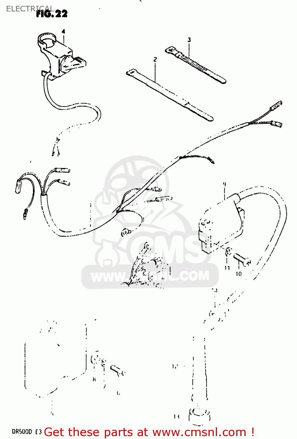 ELECTRICAL DR500 1983 (D) USA (E03)