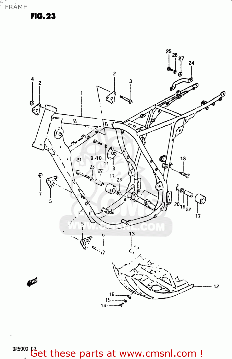FRAME DR500 1983 (D) USA (E03)