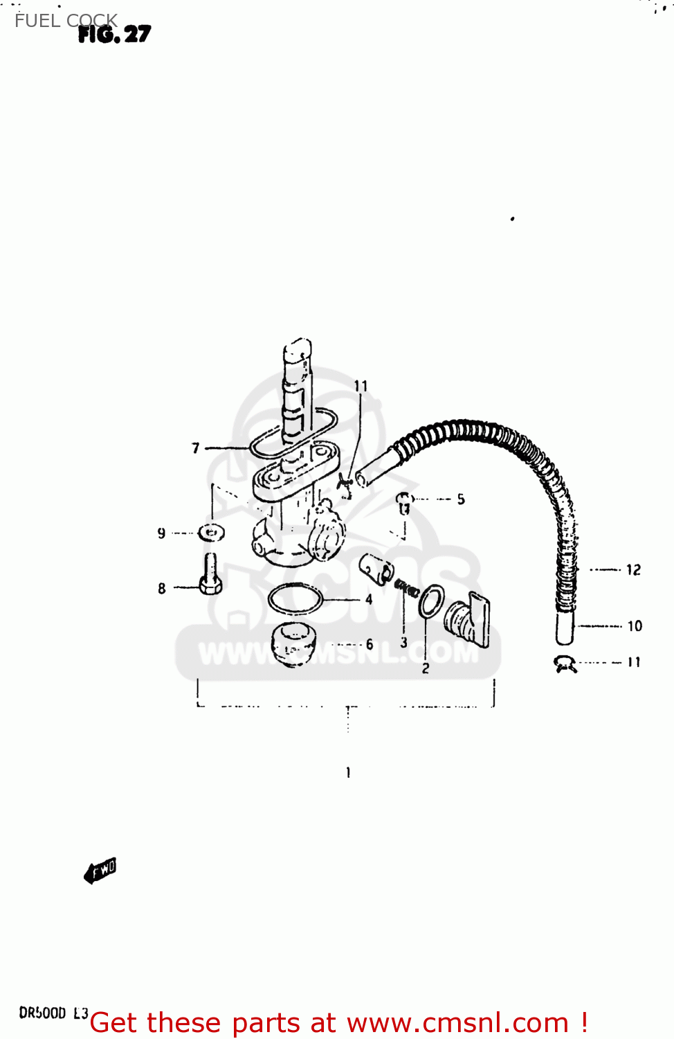 FUEL COCK DR500 1983 (D) USA (E03)