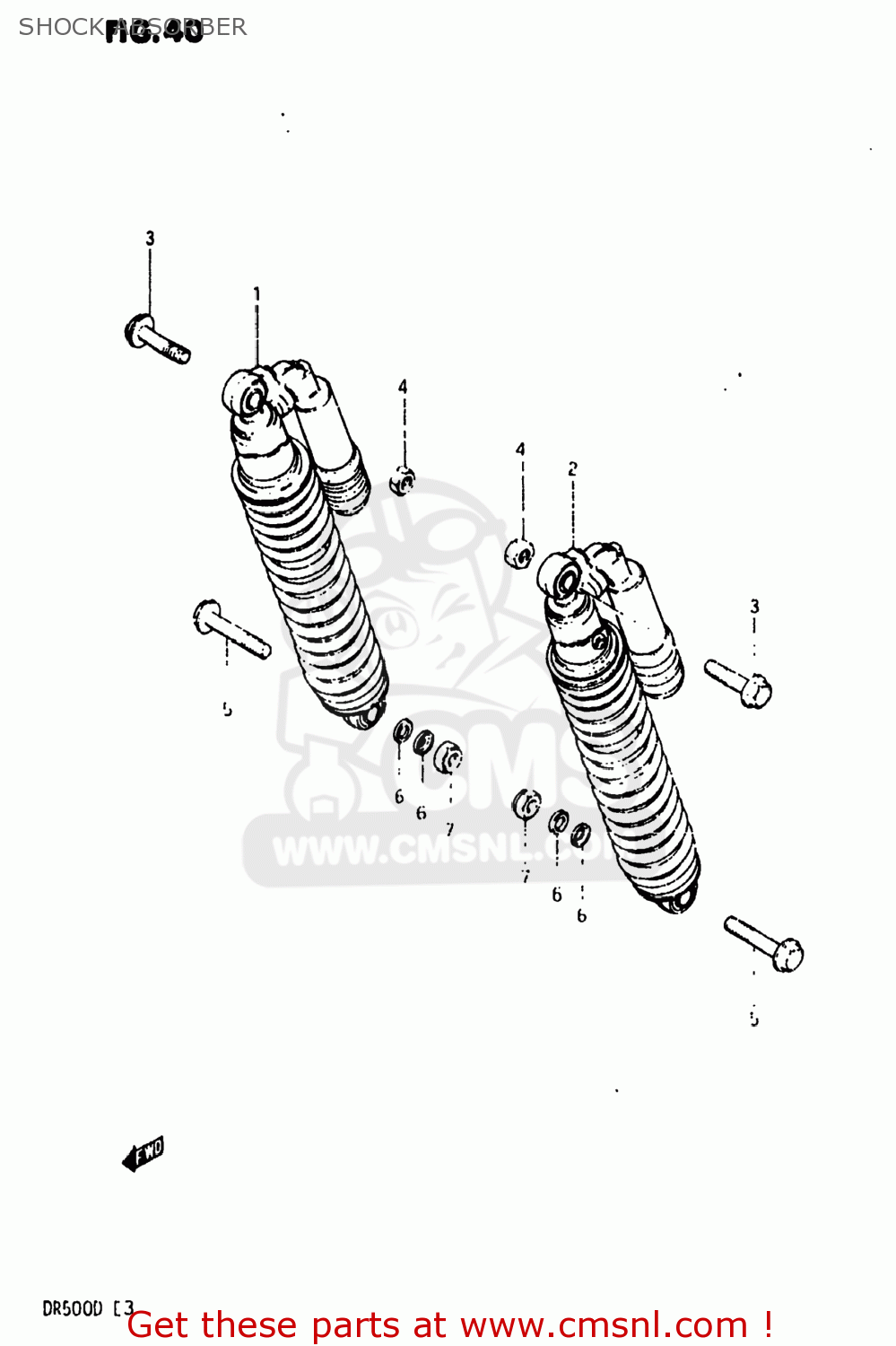 SHOCK ABSORBER DR500 1983 (D) USA (E03)