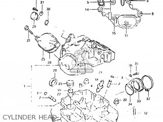 CYLINDER HEAD - DR500 1983 (D) USA (E03)