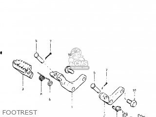 FOOTREST - DR500 1983 (D) USA (E03)
