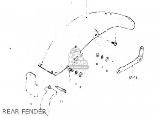 REAR FENDER - DR500 1983 (D) USA (E03)