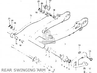 REAR SWINGING ARM - DR500 1983 (D) USA (E03)