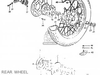REAR WHEEL - DR500 1983 (D) USA (E03)
