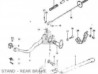 STAND - REAR BRAKE - DR500 1983 (D) USA (E03)