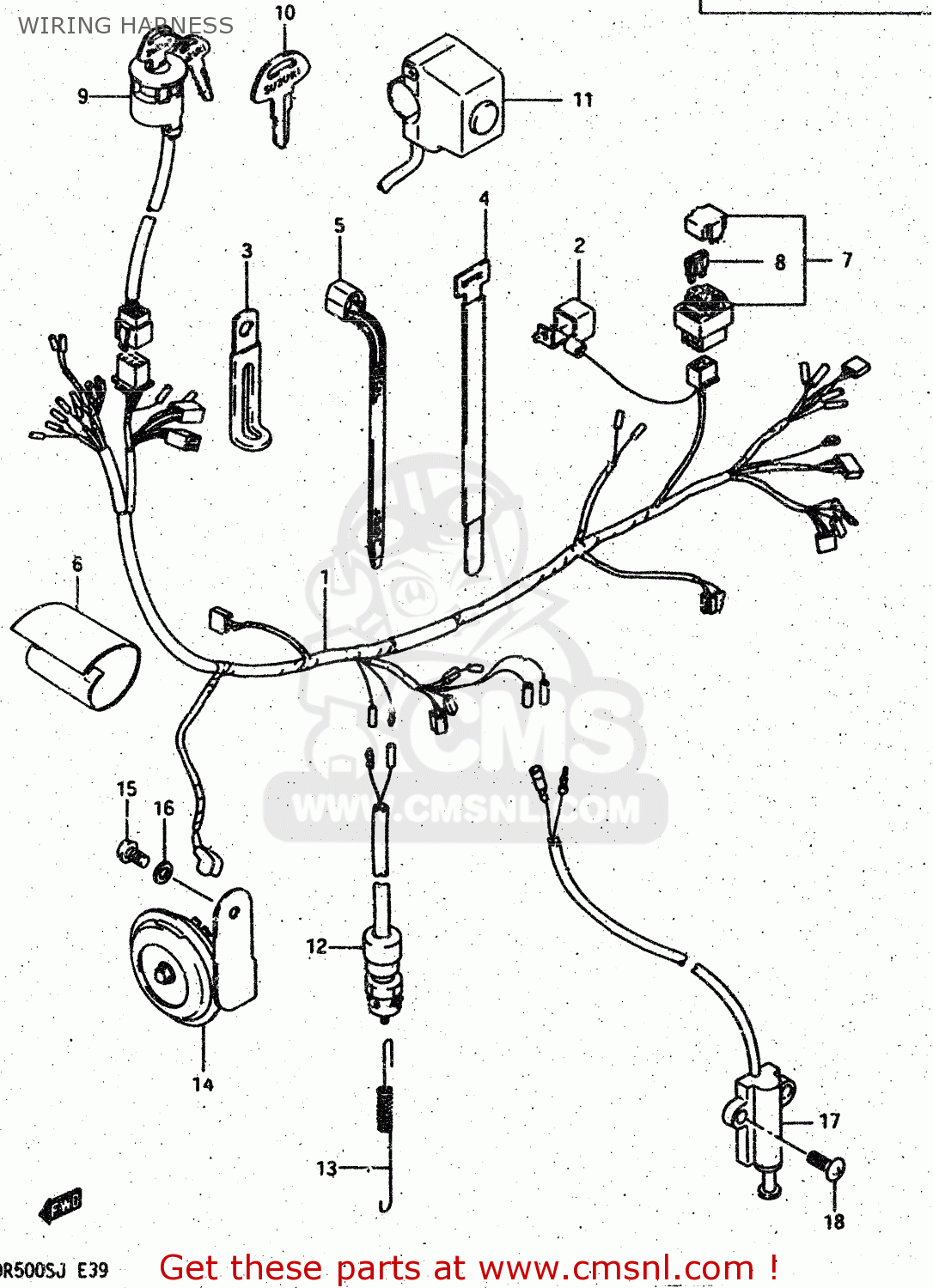 WIRING HARNESS DR500R 1986 (G)