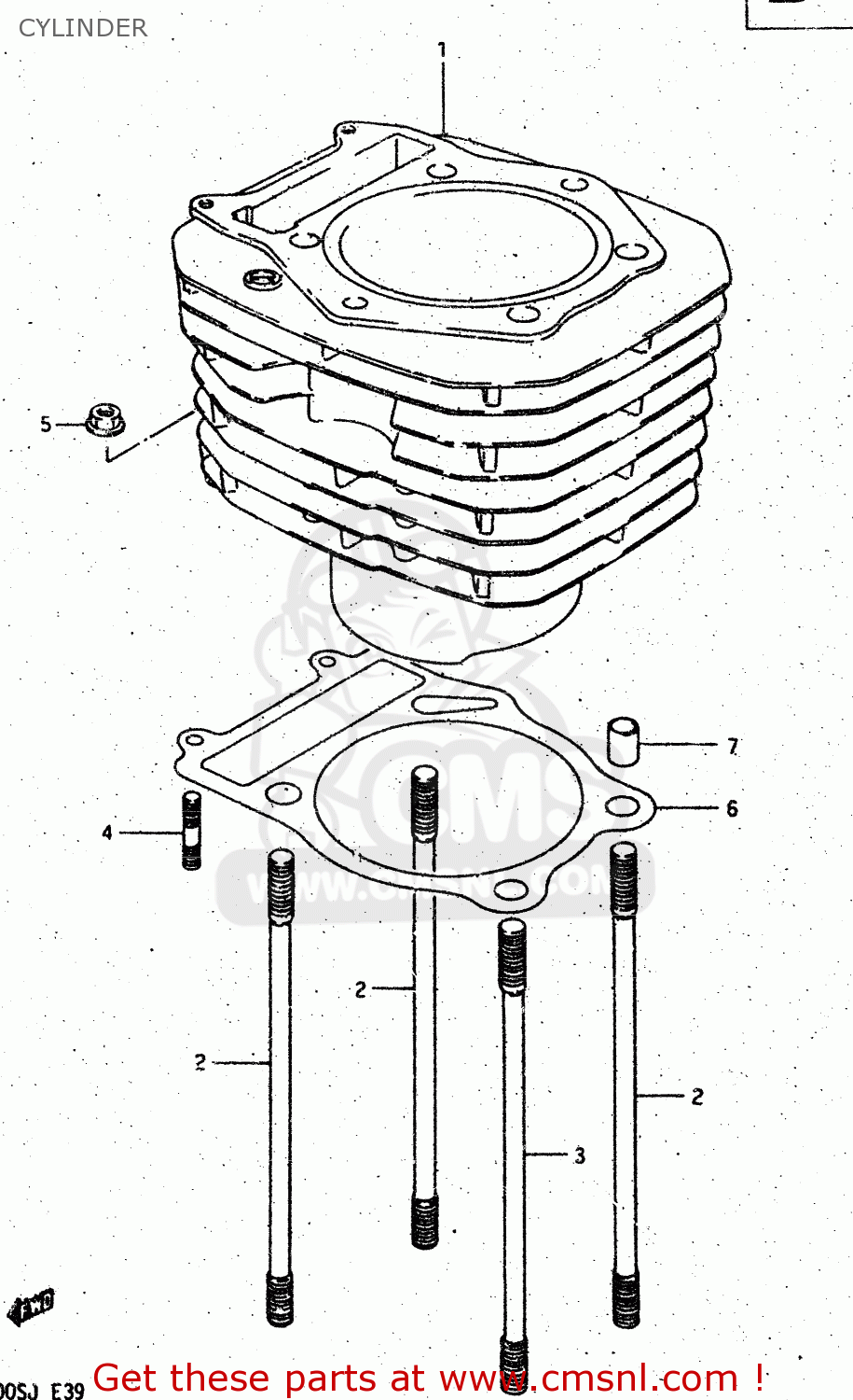 CYLINDER DR500R 1986 (G)