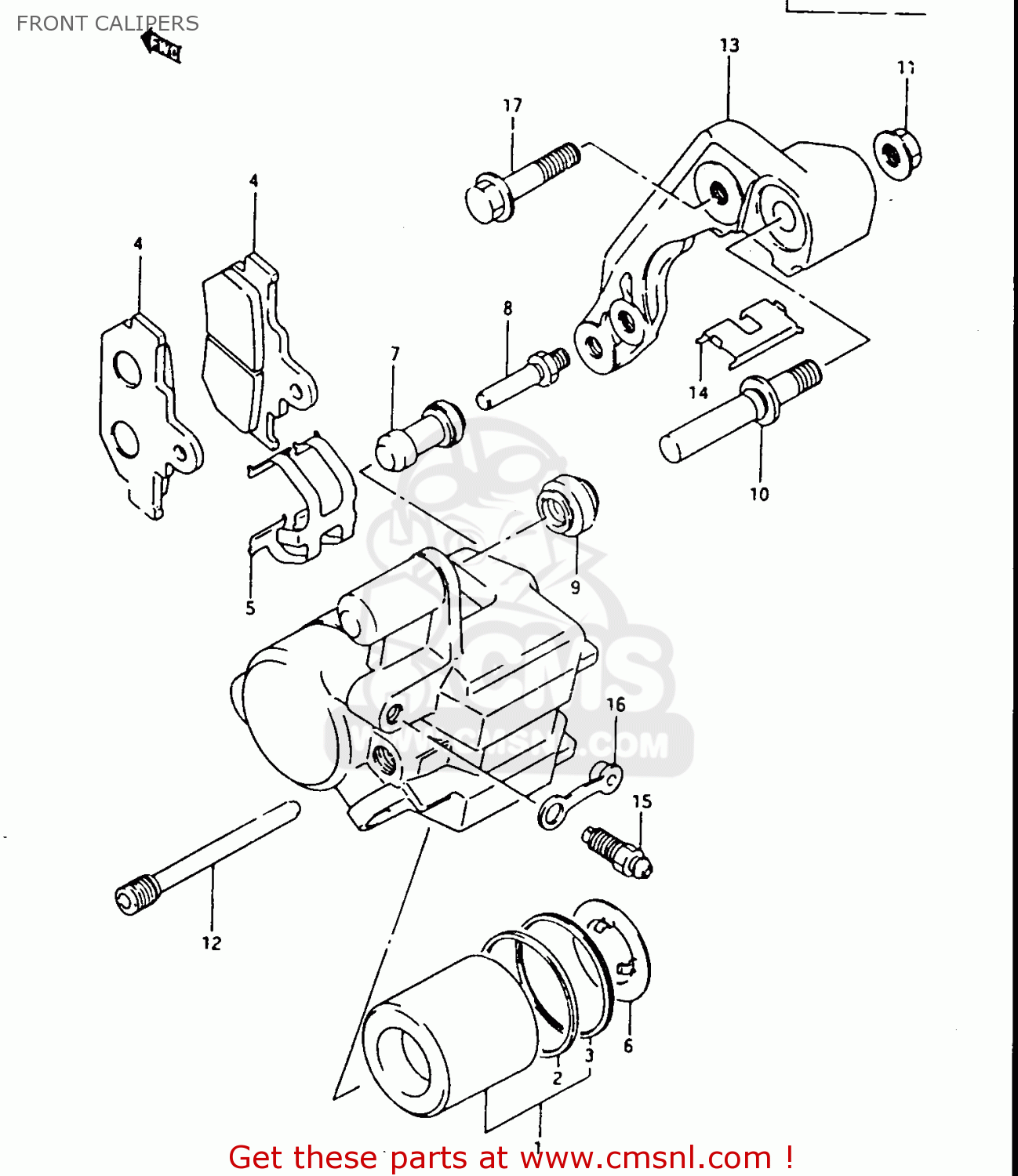 FRONT CALIPERS DR500R 1986 (G)