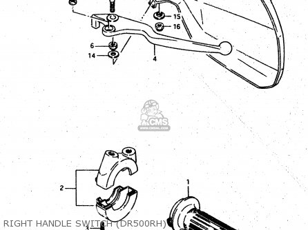 RIGHT HANDLE SWITCH (DR500RH) - DR500R 1986 (G)