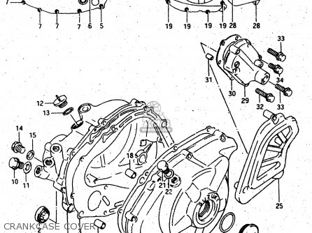 CRANKCASE COVER - DR500R 1986 (G)