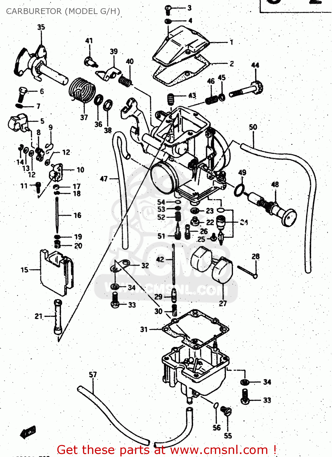 CARBURETOR (MODEL G/H) DR500R 1987 (H)