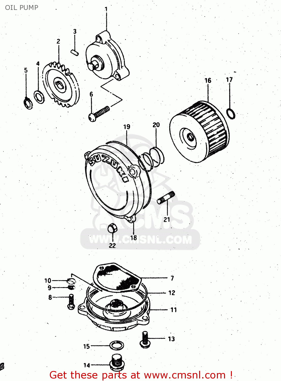 OIL PUMP DR500R 1987 (H)