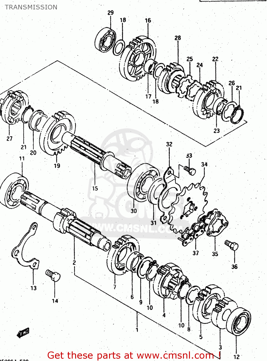 TRANSMISSION DR500R 1987 (H)