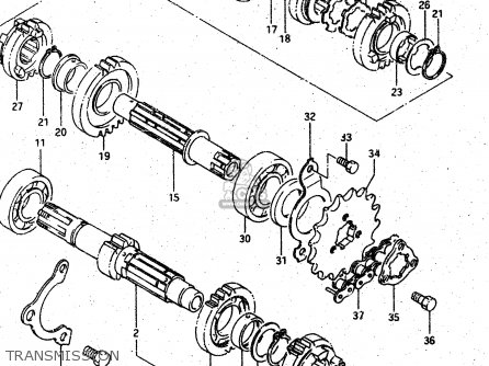 TRANSMISSION - DR500R 1987 (H)