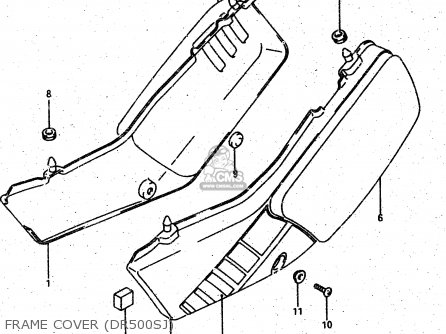 FRAME COVER (DR500SJ) - DR500R 1987 (H)
