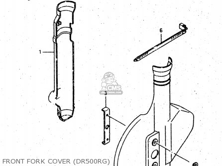 FRONT FORK COVER (DR500RG) - DR500R 1987 (H)