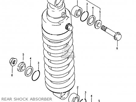 REAR SHOCK ABSORBER - DR500R 1987 (H)