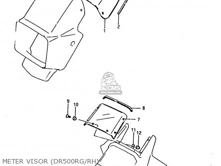 METER VISOR (DR500RG/RH) - DR500R 1987 (H)