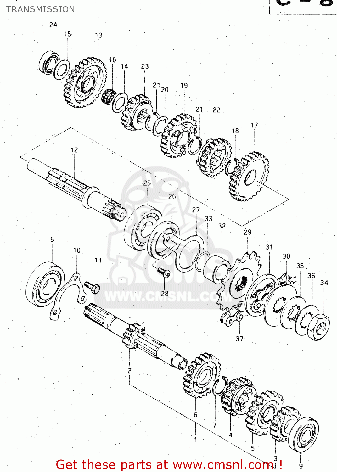 TRANSMISSION DR500S 1983 (D)