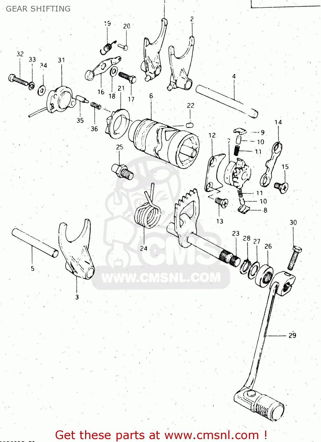 GEAR SHIFTING DR500S 1983 (D)