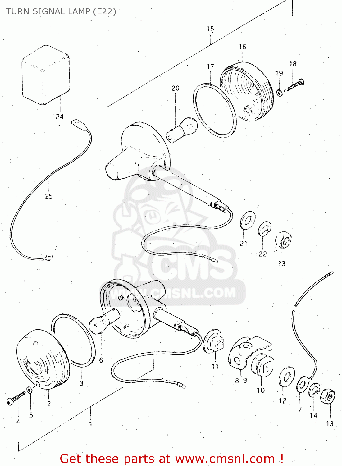TURN SIGNAL LAMP (E22) DR500S 1983 (D)