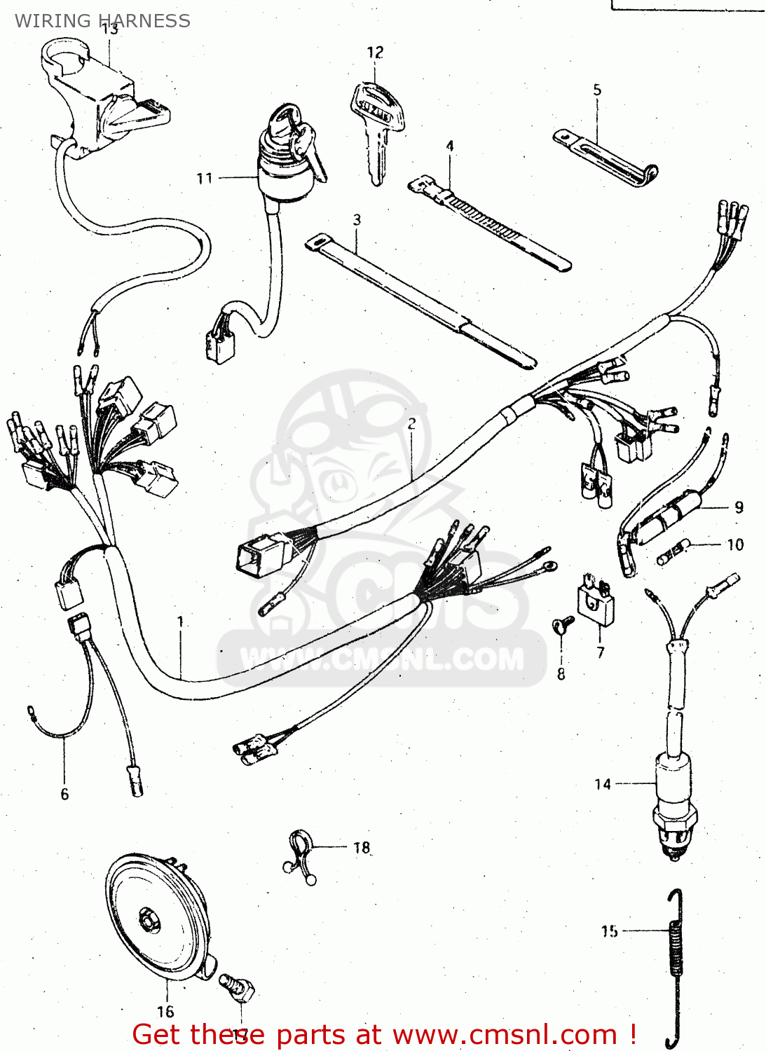 WIRING HARNESS DR500S 1983 (D)