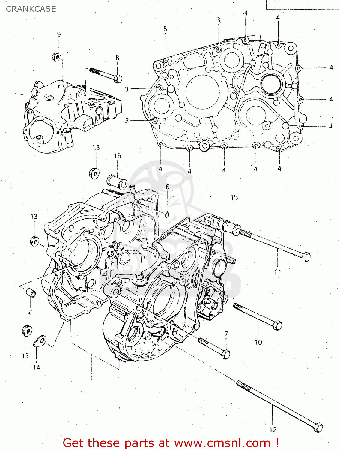 CRANKCASE DR500S 1983 (D)
