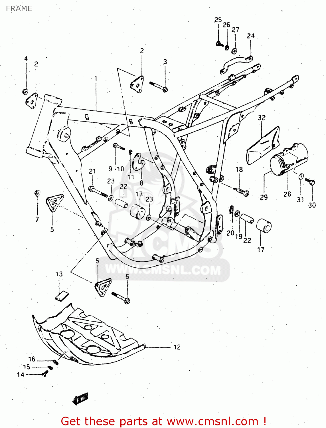 FRAME DR500S 1983 (D)