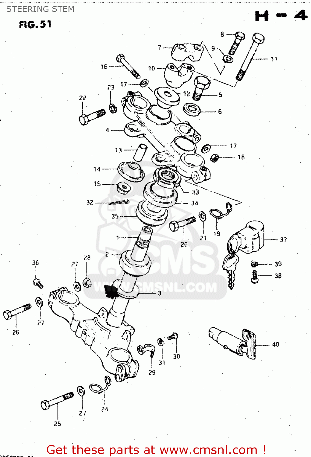 STEERING STEM DR500S 1983 (D)
