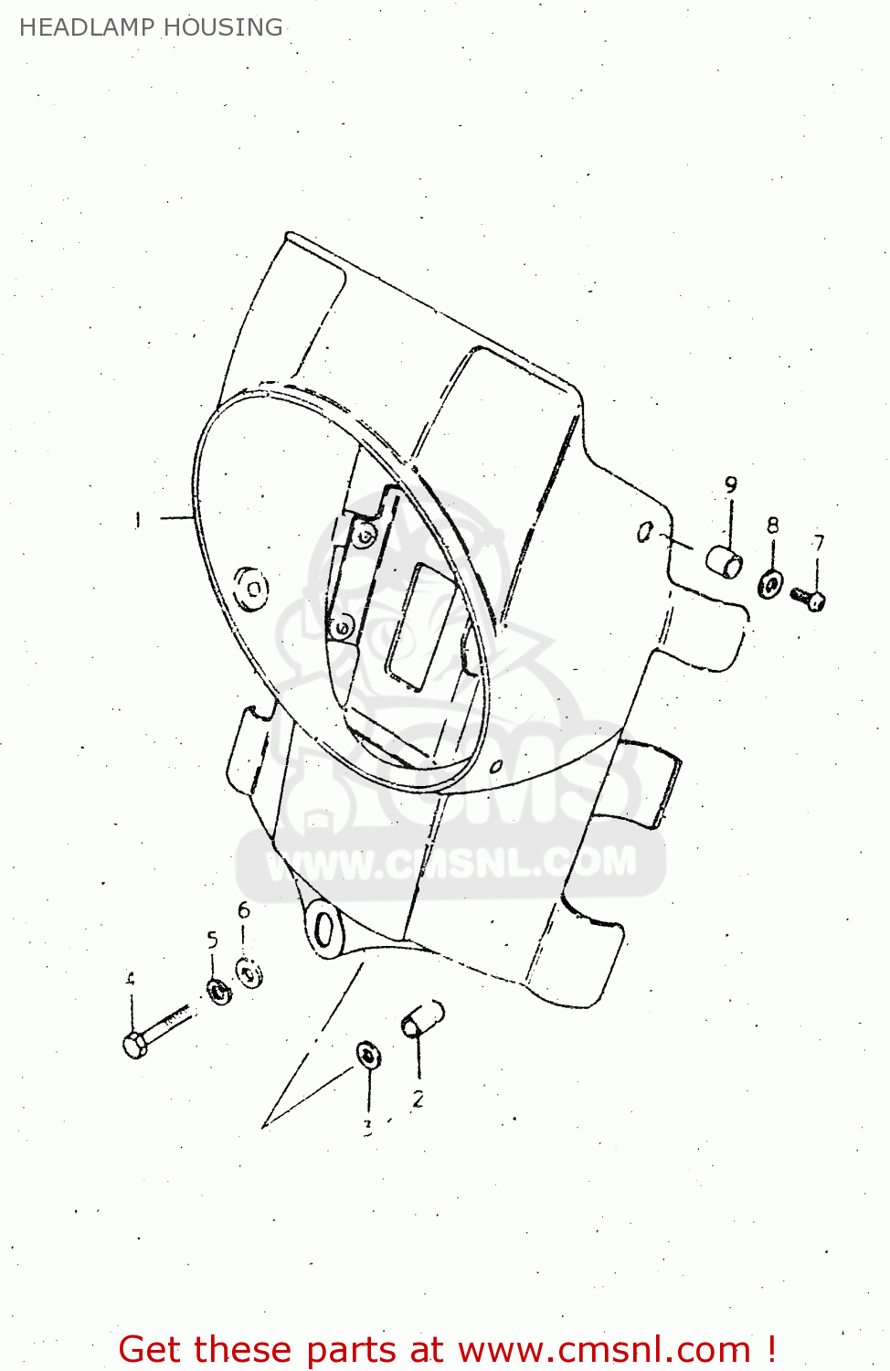 HEADLAMP HOUSING DR500S 1983 (D)