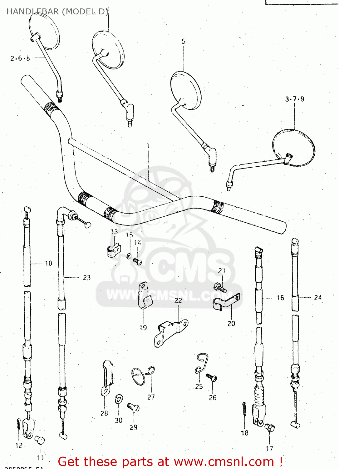 HANDLEBAR (MODEL D) DR500S 1983 (D)