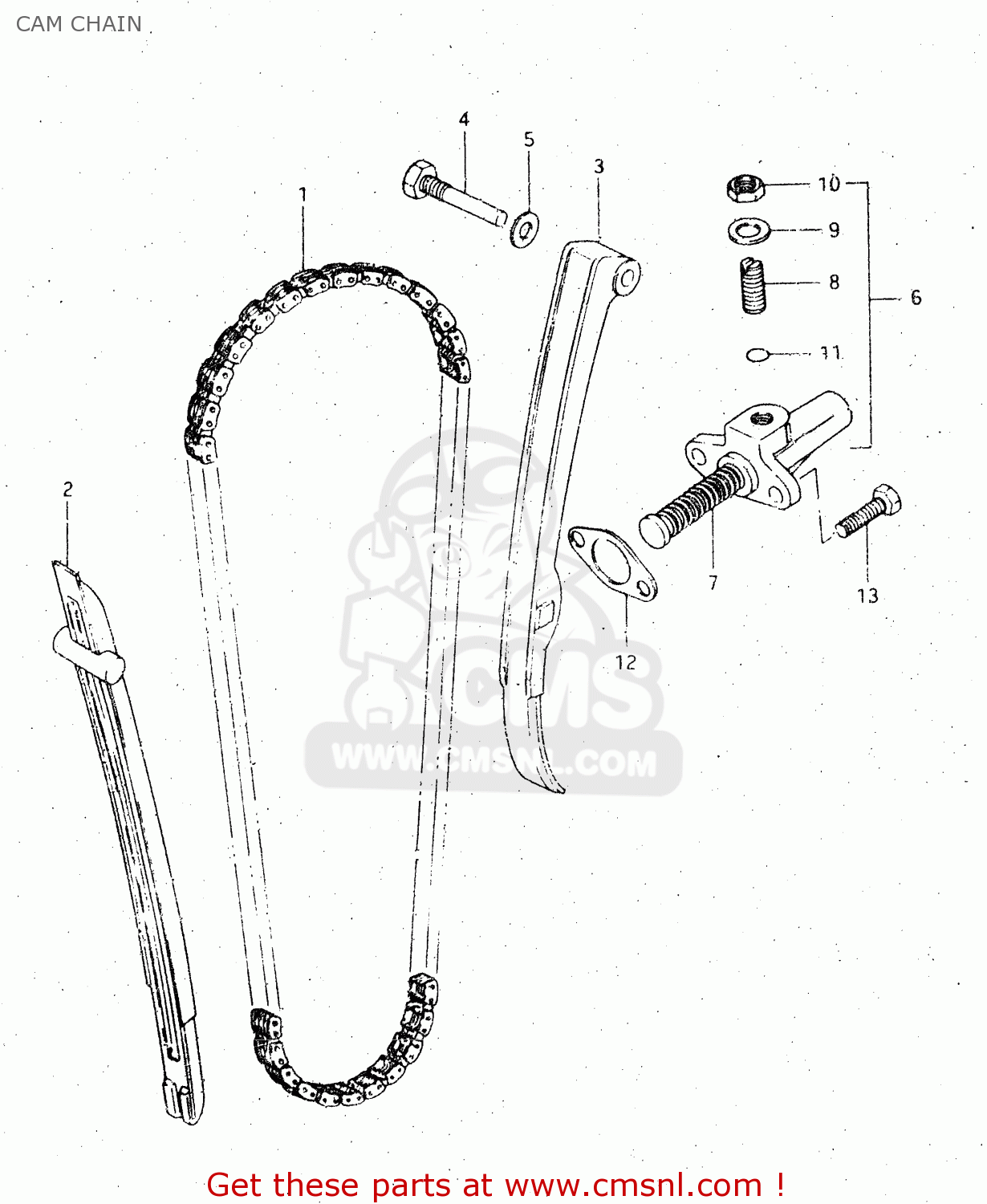 CAM CHAIN DR500S 1983 (D)