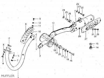 MUFFLER - DR500S 1983 (D)