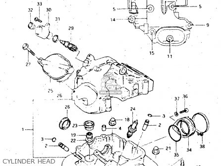 CYLINDER HEAD - DR500S 1983 (D)