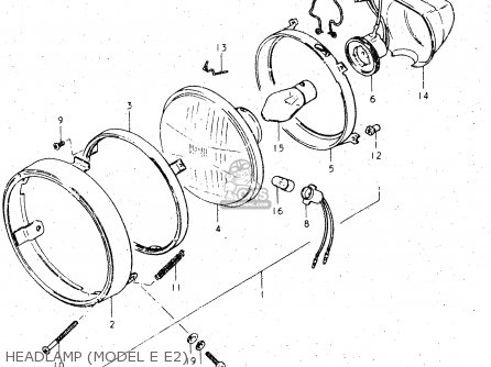 HEADLAMP (MODEL E E2) - DR500S 1983 (D)