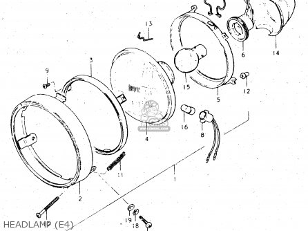 HEADLAMP (E4) - DR500S 1983 (D)