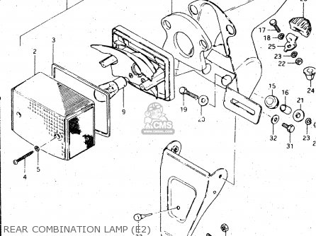 REAR COMBINATION LAMP (E2) - DR500S 1983 (D)