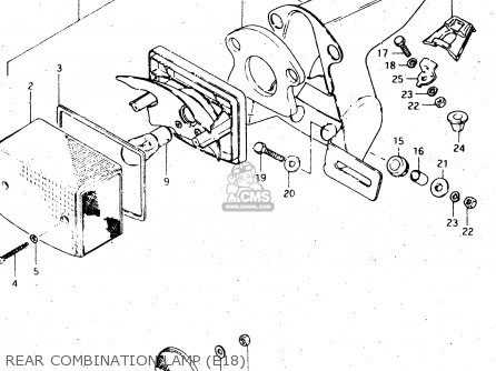 REAR COMBINATION LAMP (E18) - DR500S 1983 (D)