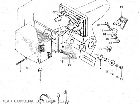 REAR COMBINATION LAMP (E22) - DR500S 1983 (D)