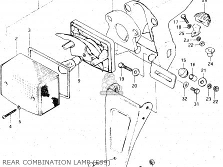 REAR COMBINATION LAMP (E39) - DR500S 1983 (D)